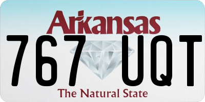 AR license plate 767UQT
