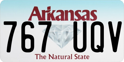 AR license plate 767UQV