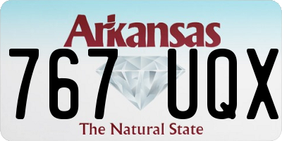 AR license plate 767UQX