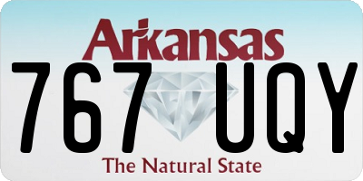 AR license plate 767UQY
