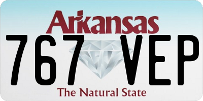AR license plate 767VEP