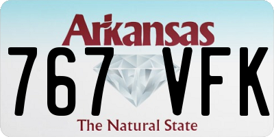 AR license plate 767VFK