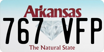 AR license plate 767VFP