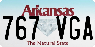 AR license plate 767VGA