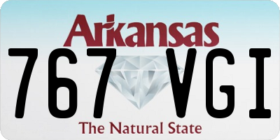 AR license plate 767VGI