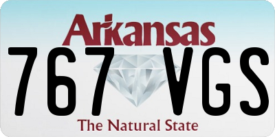 AR license plate 767VGS