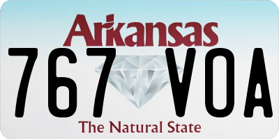 AR license plate 767VOA