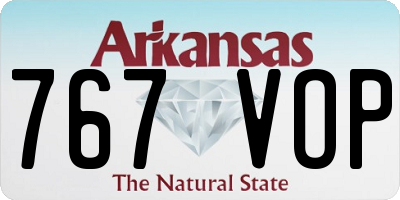 AR license plate 767VOP