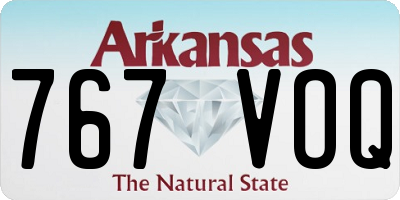 AR license plate 767VOQ