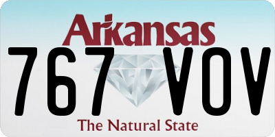 AR license plate 767VOV