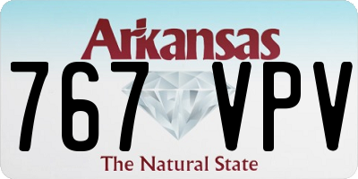 AR license plate 767VPV