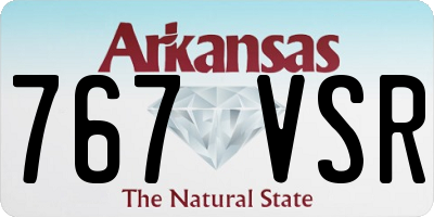 AR license plate 767VSR
