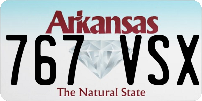 AR license plate 767VSX
