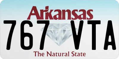 AR license plate 767VTA