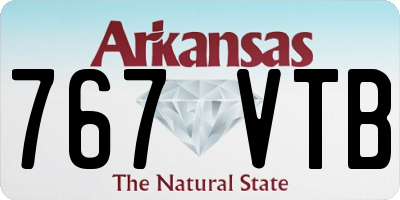 AR license plate 767VTB