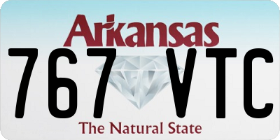 AR license plate 767VTC