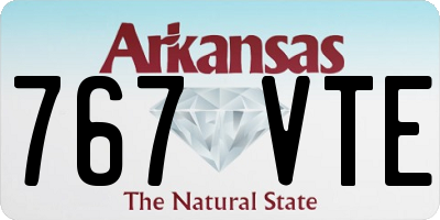 AR license plate 767VTE