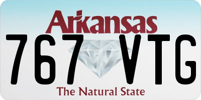 AR license plate 767VTG