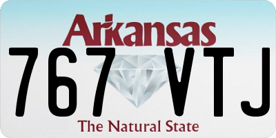 AR license plate 767VTJ