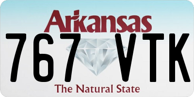 AR license plate 767VTK