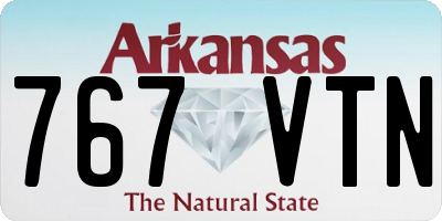 AR license plate 767VTN