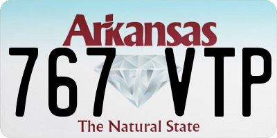 AR license plate 767VTP