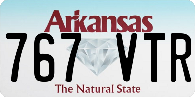 AR license plate 767VTR