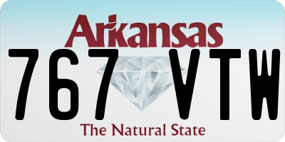 AR license plate 767VTW