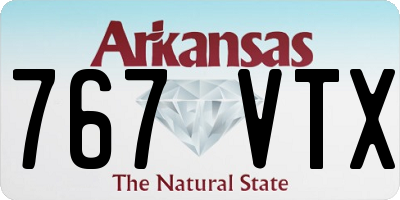 AR license plate 767VTX