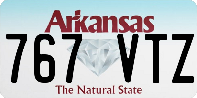 AR license plate 767VTZ