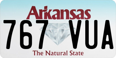 AR license plate 767VUA
