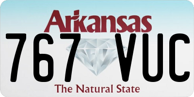 AR license plate 767VUC