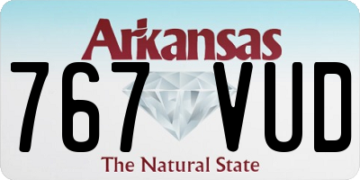 AR license plate 767VUD