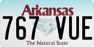 AR license plate 767VUE