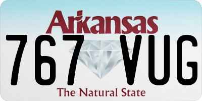 AR license plate 767VUG