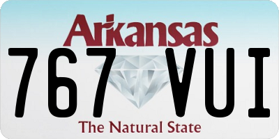 AR license plate 767VUI