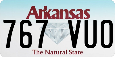 AR license plate 767VUO