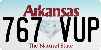 AR license plate 767VUP