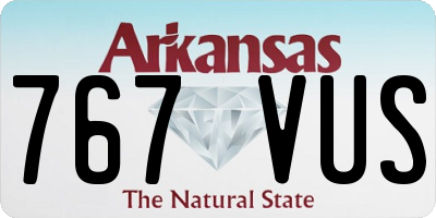 AR license plate 767VUS