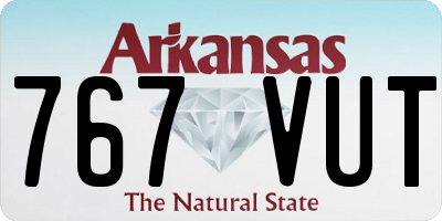AR license plate 767VUT