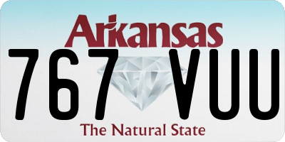 AR license plate 767VUU