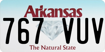 AR license plate 767VUV