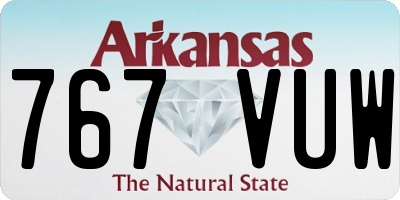 AR license plate 767VUW