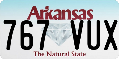 AR license plate 767VUX