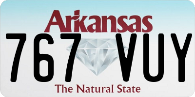 AR license plate 767VUY