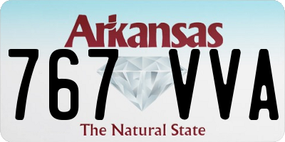 AR license plate 767VVA