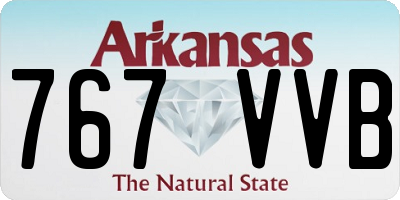 AR license plate 767VVB