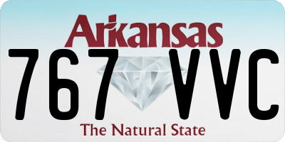 AR license plate 767VVC
