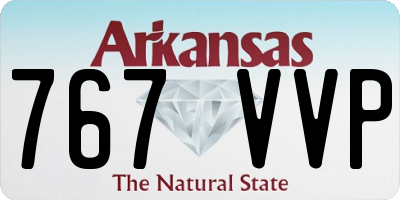 AR license plate 767VVP