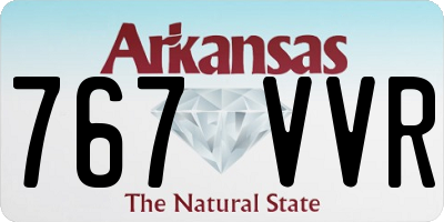 AR license plate 767VVR